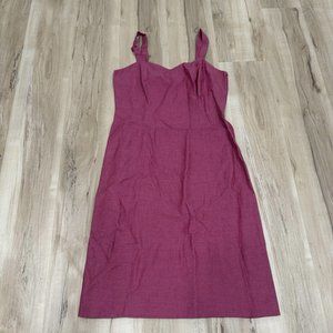 Women’s Ann Taylor Dress Linen Blend Size 8 Red